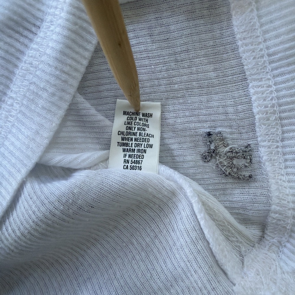 Y2K Vintage Abercrombie Babydoll V Neck Ribbed T Elena Gilbert Bella Swan - Picture 12 of 15